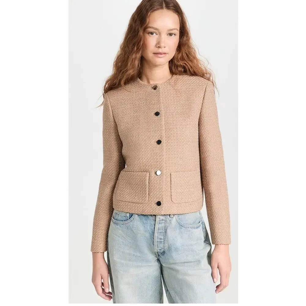 Theory Tweed Cropped Jacket
Color: Palomino size 10 (New) - Picture 1 of 8
